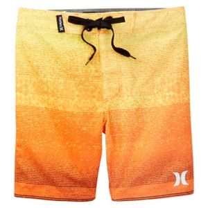 NWT Hurley Boys Board Shorts Orange Yellow size 6
